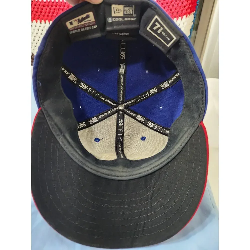 New Era Philadelphia Phillies 2009‎ World Series MLB 59FIFTY Cap Blue Red 7 3/8